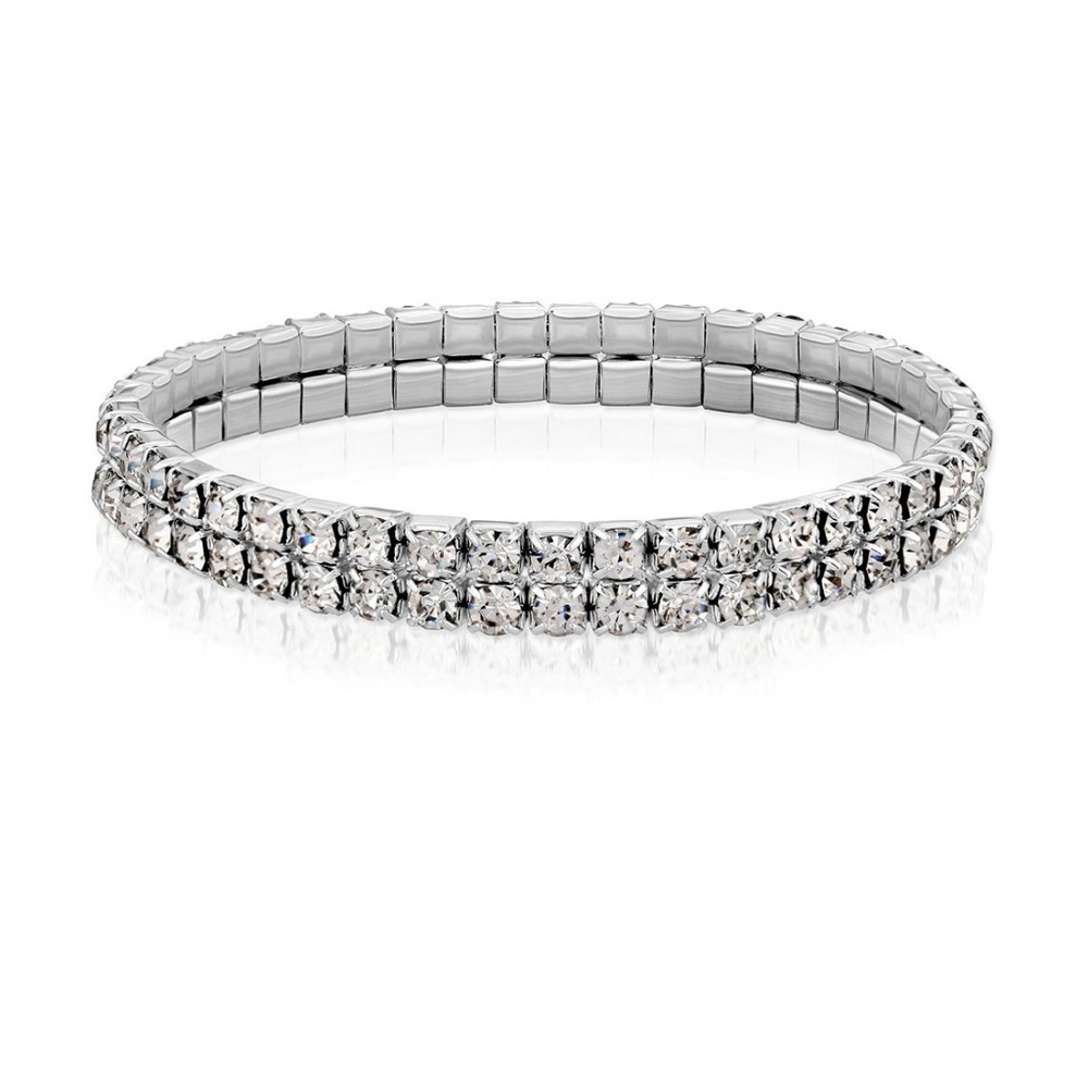 Silver-Tone  2-Row Bracelet